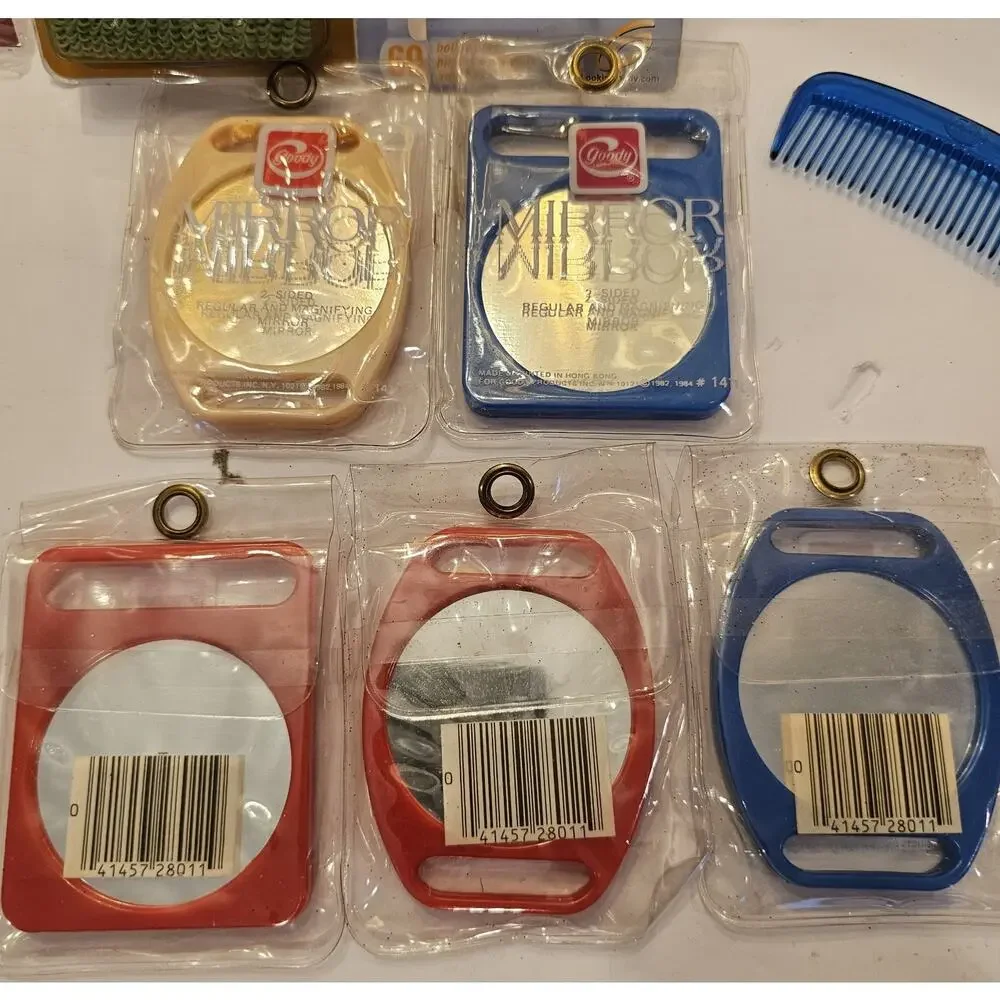 Vintage Goody Hair Care 80s Combs, Hand Mirrors, Ponytail, Clips Lot Of‎ 11pcs